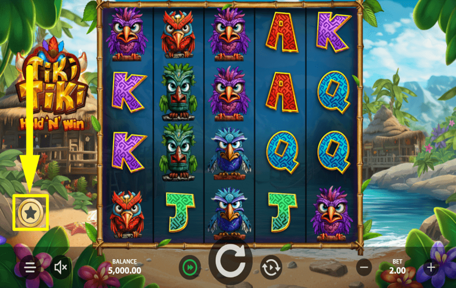 Tiki Tiki Hold N Win EXPLORE THE BUY FEATURE.