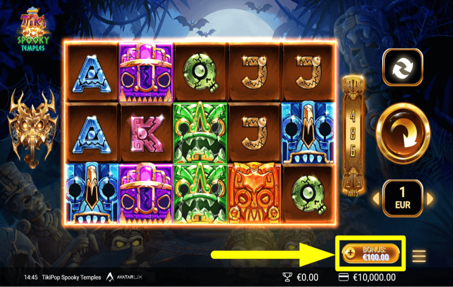 TikiPop Spooky Temples ВЫБЕРИТЕ БОНУС.