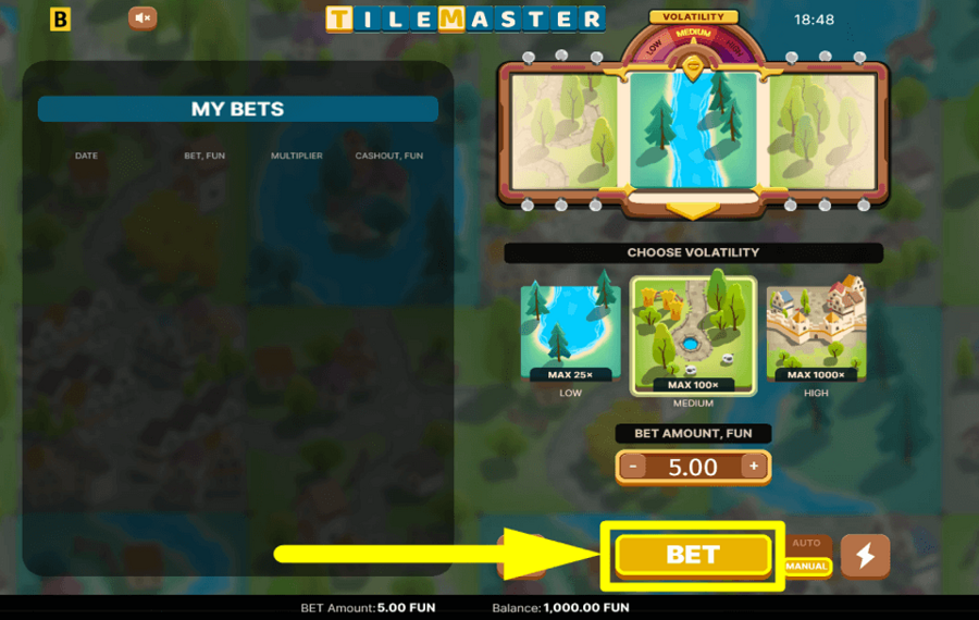 Tile Master START THE GAME.