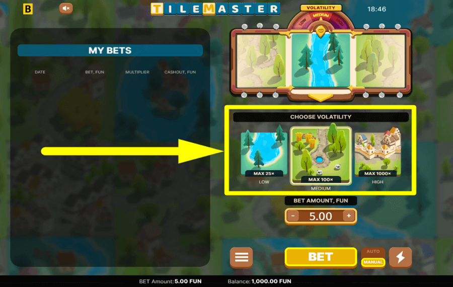 Tile Master SELECT VOLATILITY.