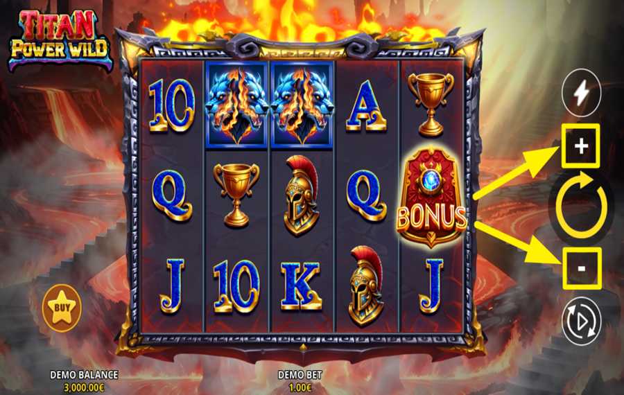 Titan Power Wild SPECIFY YOUR WAGER.