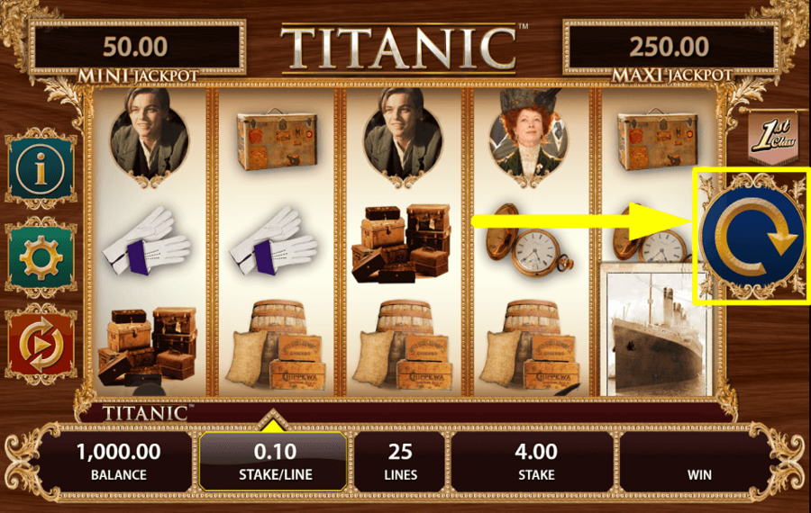 Titanic НАЖМИТЕ КНОПКУ «ВРАЩАТЬ».