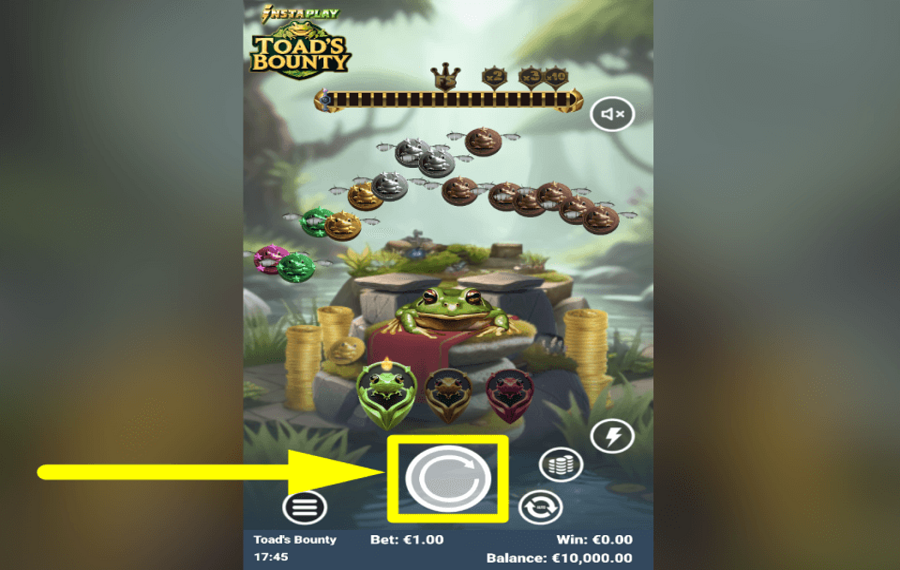 Toads Bounty SPIN THE REELS.