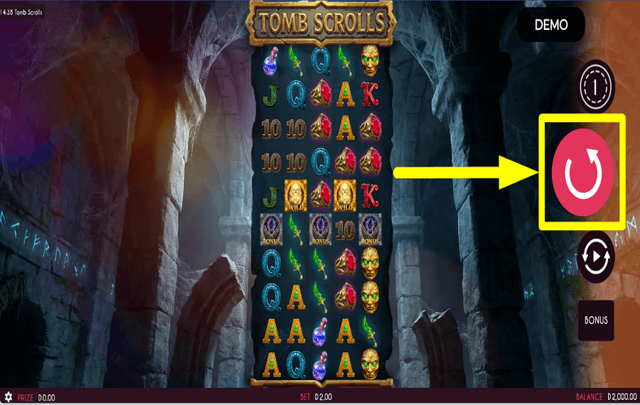 Tomb Scrolls BEGINNEN SIE MIT DEM SPIELEN.
