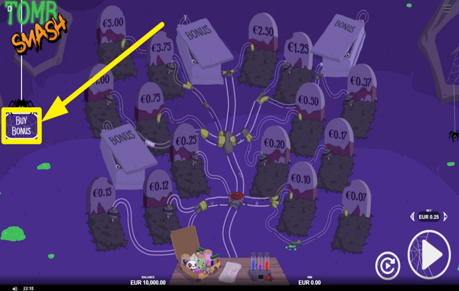 Tomb Smash DESBLOQUEA EL JUEGO DE BONIFICACIÓN.