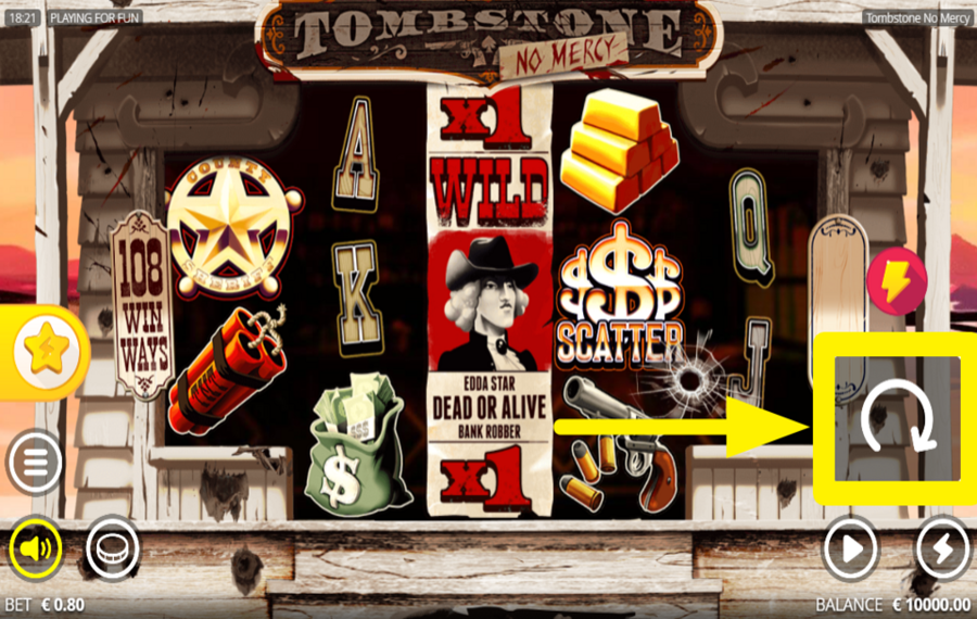 Tombstone No Mercy GIRA PARA EL ÉXITO.