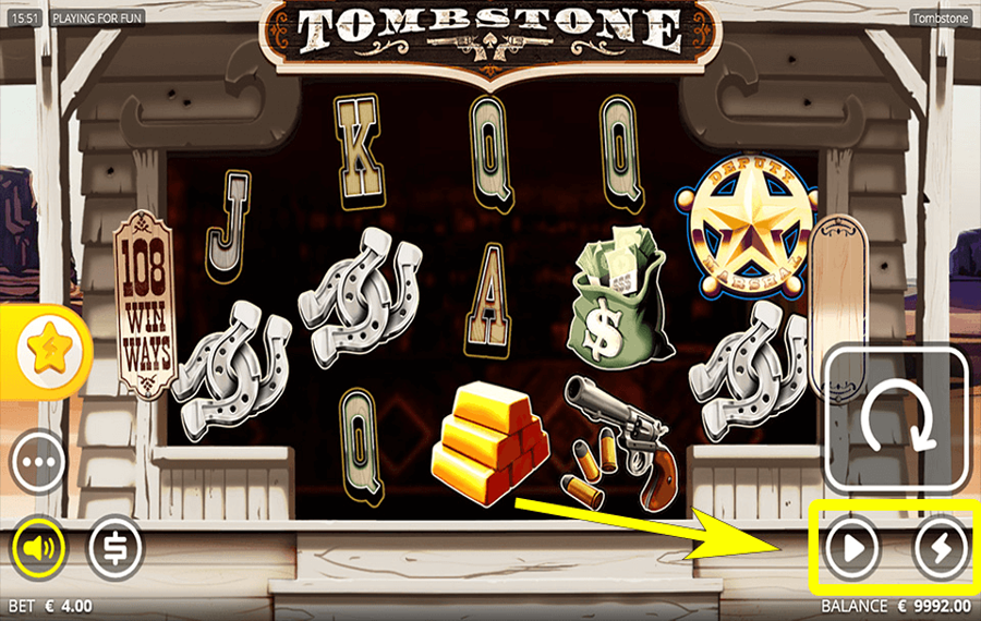 Tombstone Utilizzando le funzionalità opzionali “Autoplay” e “Turbo”.