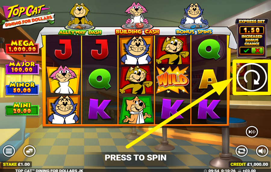Top Cat Dining For Dollars SPIN FOR VICTORY!
