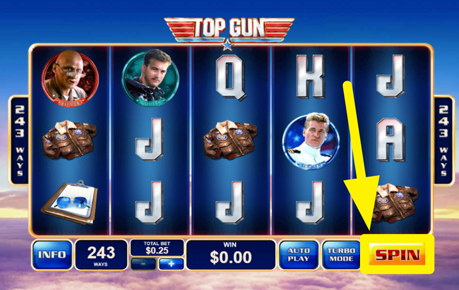 Top Gun DREHEN SIE FÜR DEN SIEG!