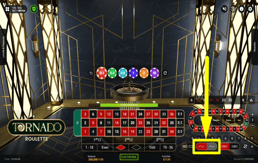 Tornado Roulette CONNECTEZ LES NUMÉROS.