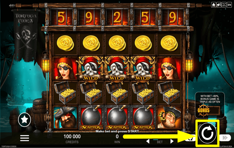 Tortuga Codex STARTEN SIE DAS SPIEL.