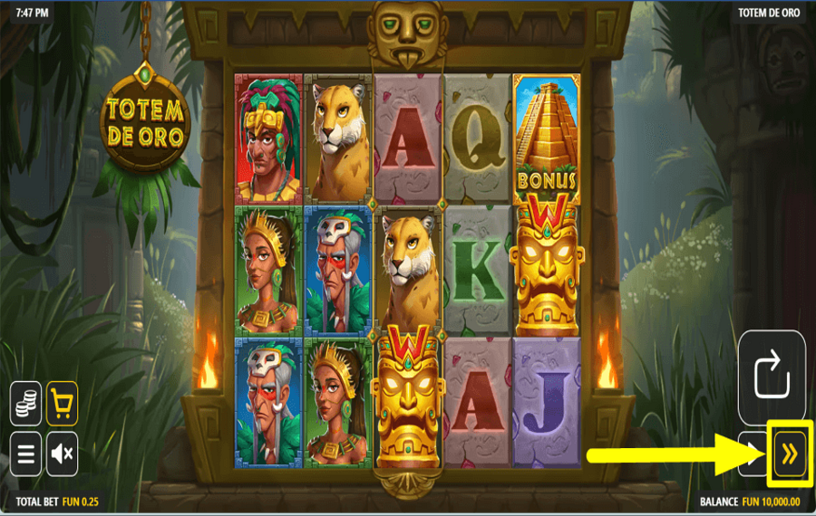 Totem de Oro ACCELERATE THE GAME.