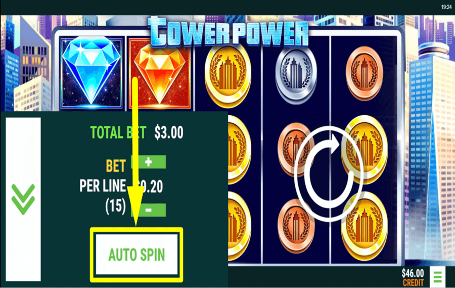 Tower Power ИСПОЛЬЗУЙТЕ АВТОМАТИЧЕСКИЕ ВРАЩЕНИЯ.