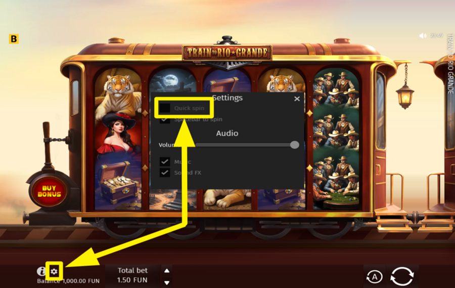 Train to Rio Grande MAXIMISEZ LA VITESSE.