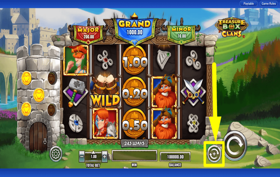 Treasure Box Clans CHOISISSEZ LES TOURS AUTOMATIQUES.