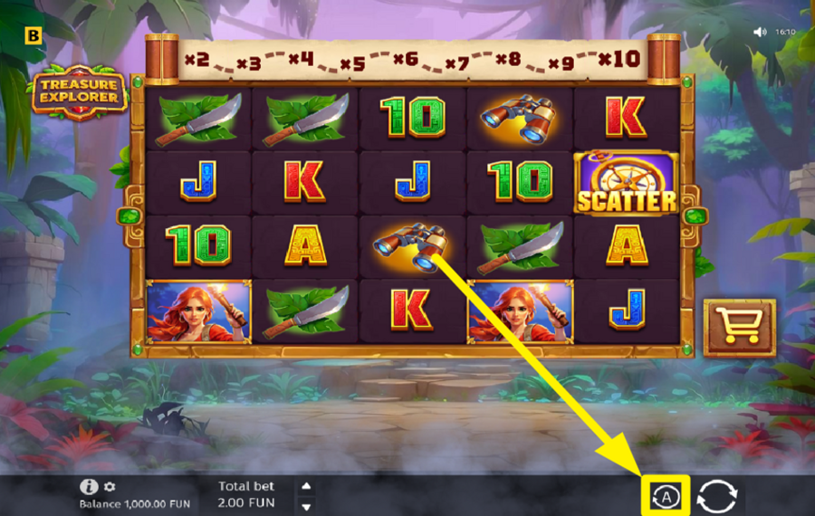 Treasure Explorer UTILISEZ LES TOURS AUTOMATIQUES.