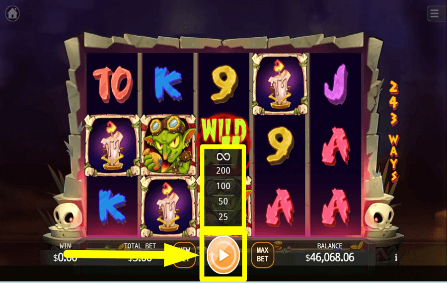 Treasure Goblin ACTIVER LA LECTURE AUTOMATIQUE.