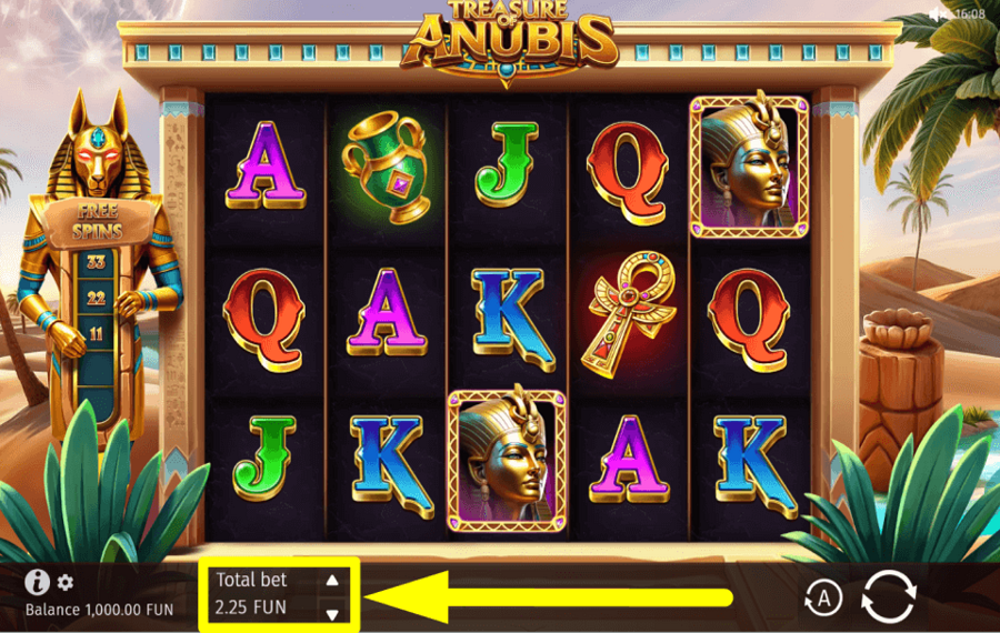 Treasure of Anubis DETERMINA LA SCOMMESSA.