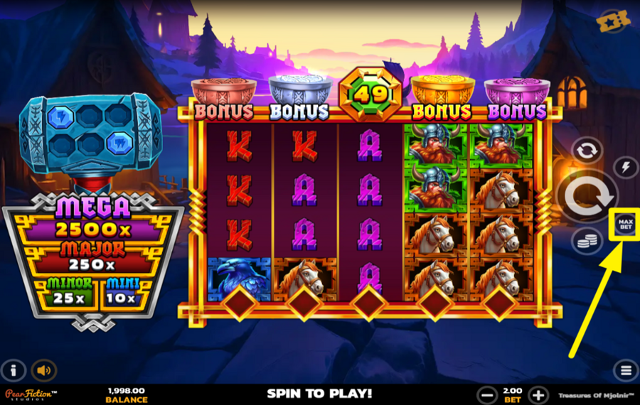 Treasures of Mjolnir ЦЕЛИТЕСЬ НА МАКСИМАЛЬНУЮ СУММУ СТАВКИ.