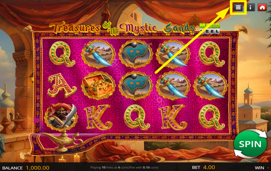 Treasures of the Mystic Sands UTILISEZ L'ESSORAGE AUTOMATIQUE.