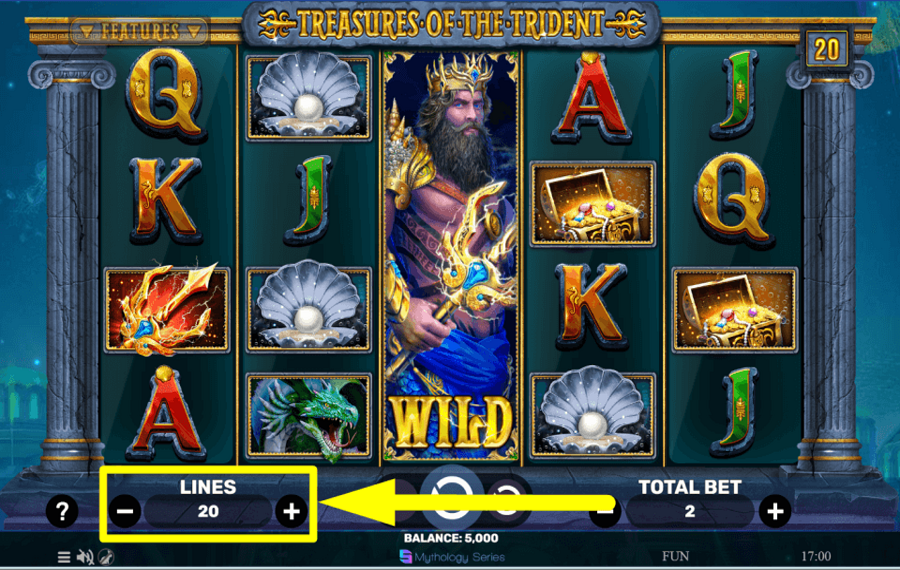 Treasures of the Trident CHOISISSEZ VOS LIGNES DE PAIEMENT.