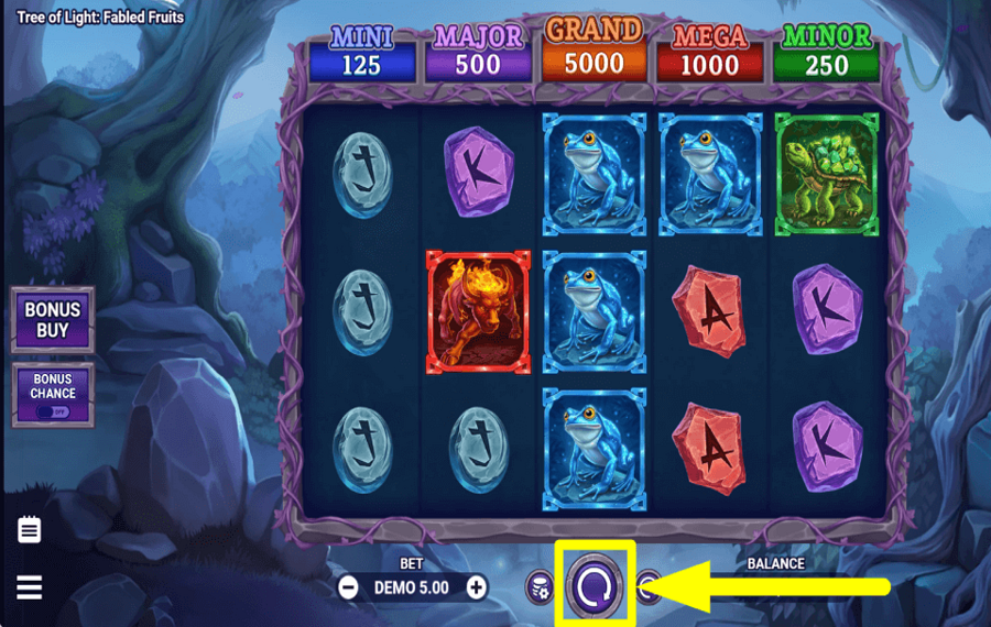 Tree of Light Fabled Fruits SPIN TO WIN.