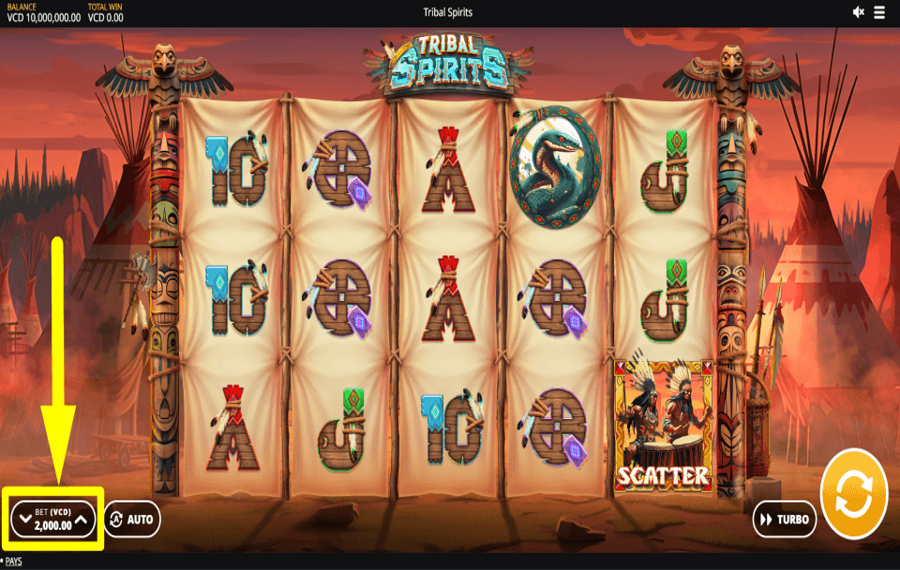 Tribal Spirits DETERMINAR LA APUESTA.