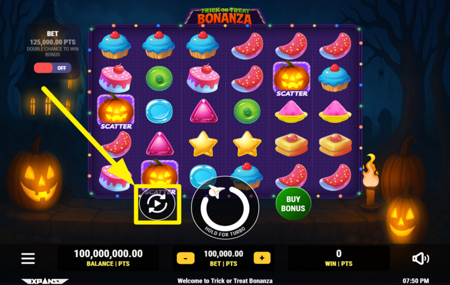 Trick or Treat Bonanza UTILISEZ DES TOURS AUTOMATISÉS.