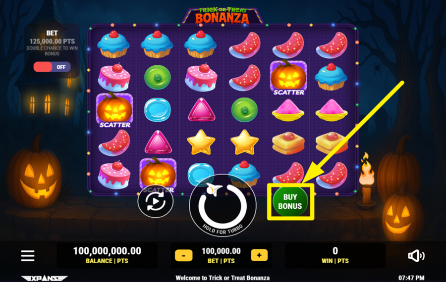Trick or Treat Bonanza DÉBLOQUEZ DES TOURS GRATUITS.