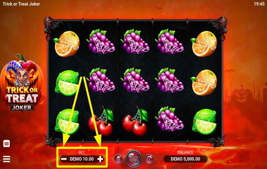 Trick or Treat Joker Weisen Sie einen Einsatzwert zu.