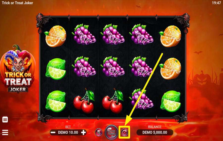 Trick or Treat Joker AUTOMATISCHE SPINS VERWENDEN.