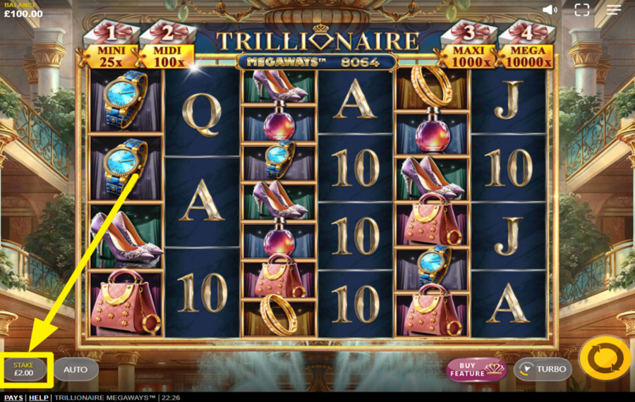 Trillionaire MegaWays DÉCIDEZ DE VOTRE MISE.