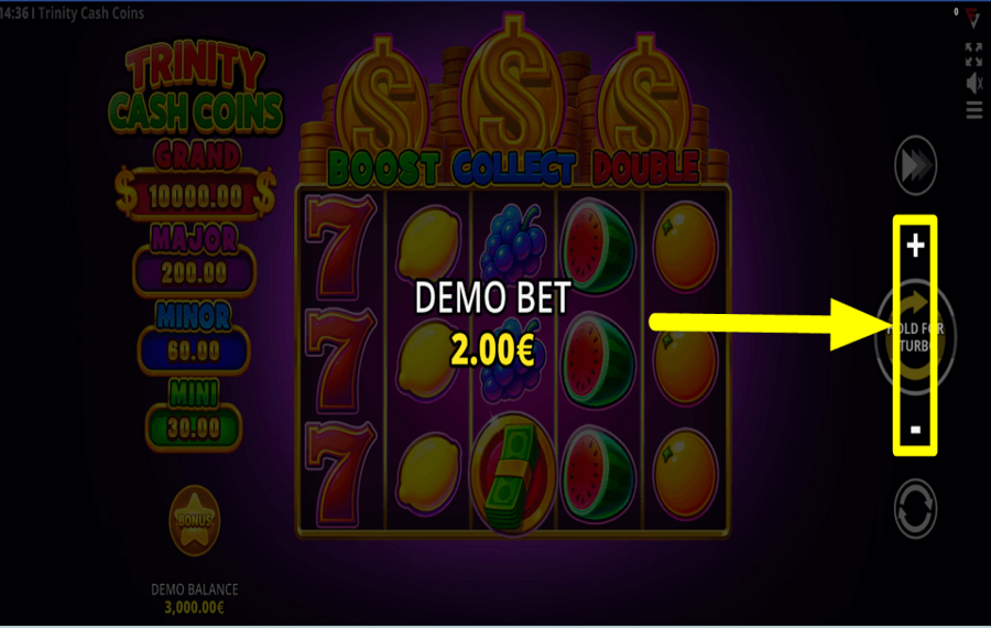 Trinity Cash Coins Running Wins CAST YOUR WAGER.