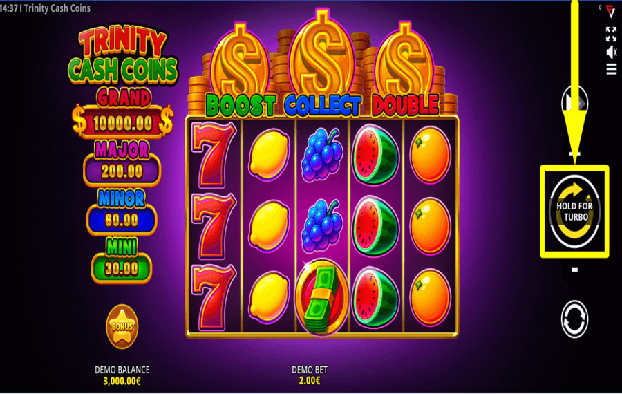 Trinity Cash Coins Running Wins COMMIT TO WIN.