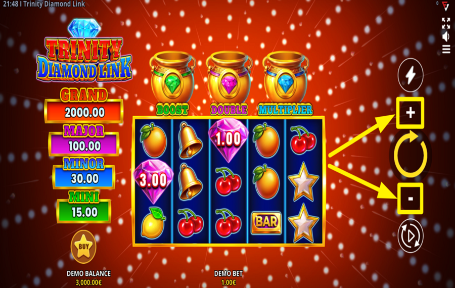 Trinity Diamond Link ASSIGN A BET VALUE.