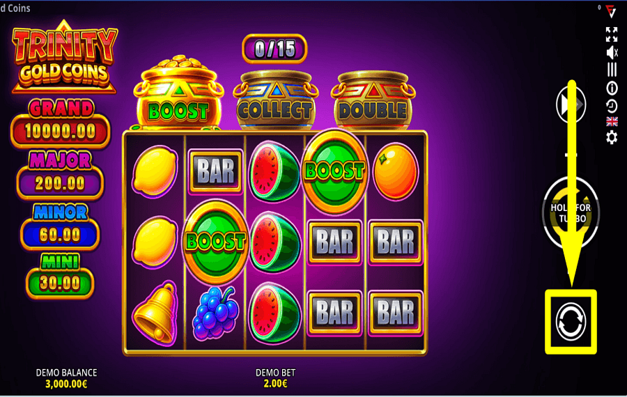 Trinity Gold Coins Running Wins START AUTOPLAY.