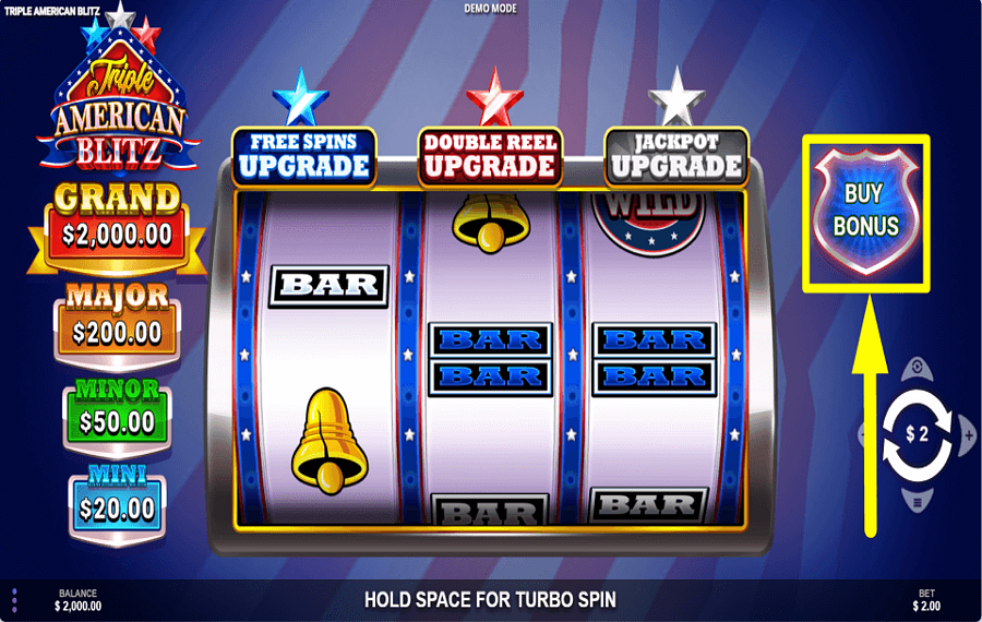 Triple American Blitz CLAIM THE BONUS.