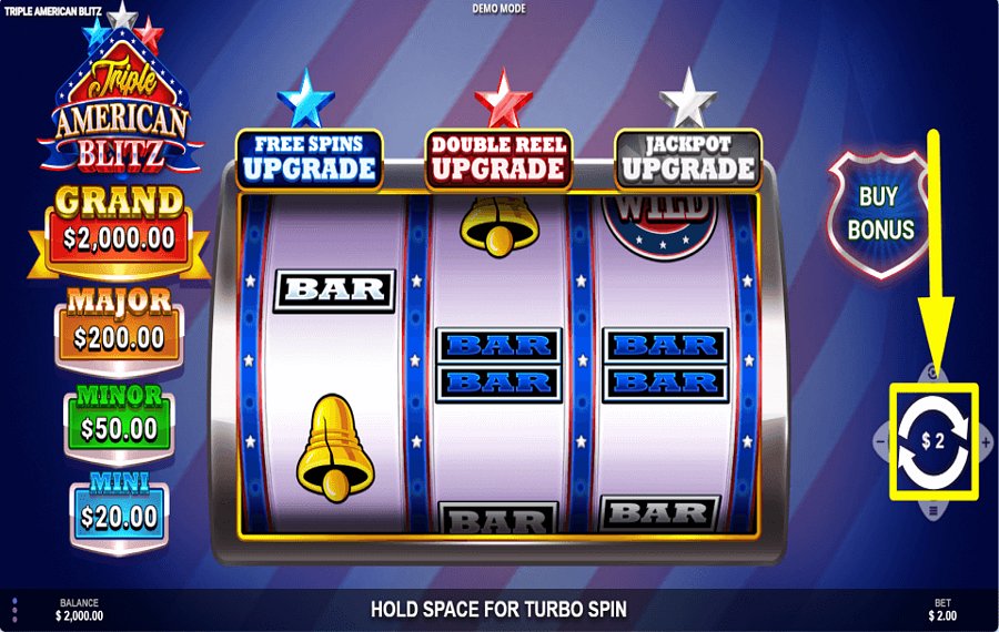 Triple American Blitz COMMENCE GAMBLING.