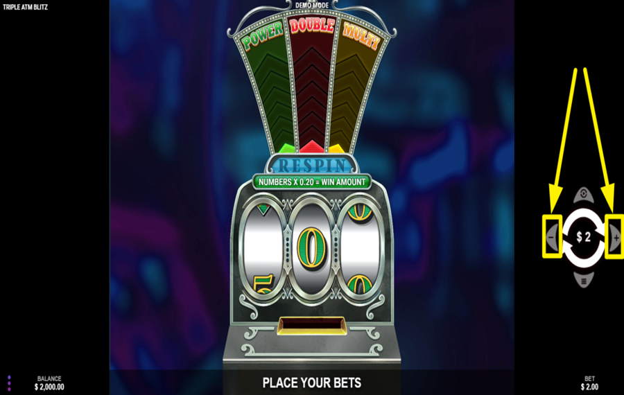 Triple ATM Blitz AJUSTEZ VOTRE MISE.