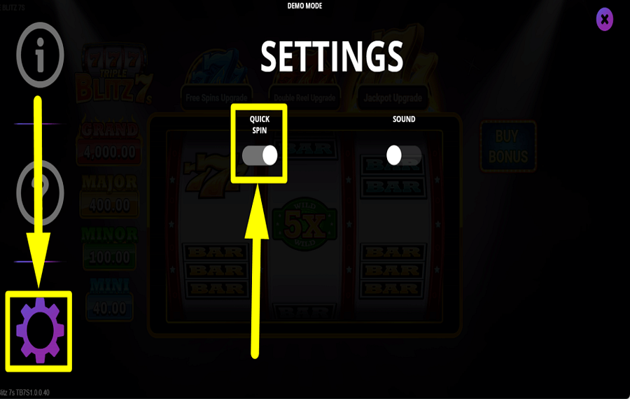 Triple Blitz 7s ERHÖHEN SIE DAS TEMPO.