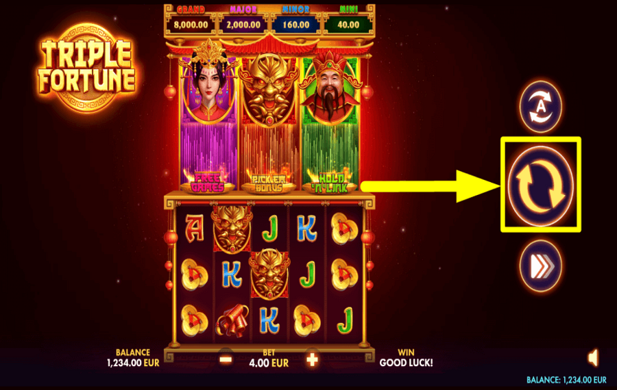 Triple Fortune AIM FOR REWARDS.