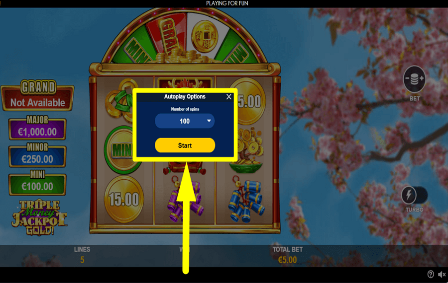 Triple Money Jackpot Gold AUTOMATISCH FORTSETZEN.