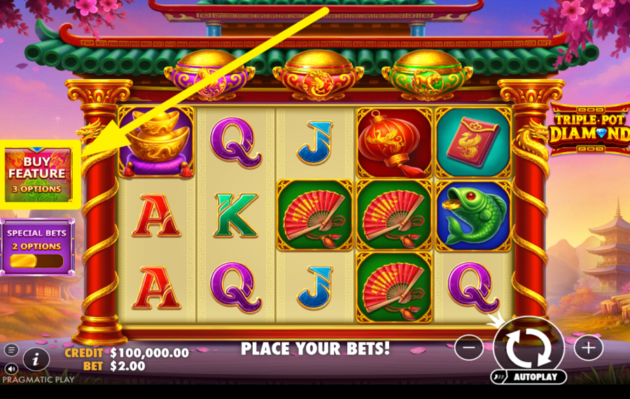 Triple Pot Diamond ACHETEZ DES TOURS GRATUITS.