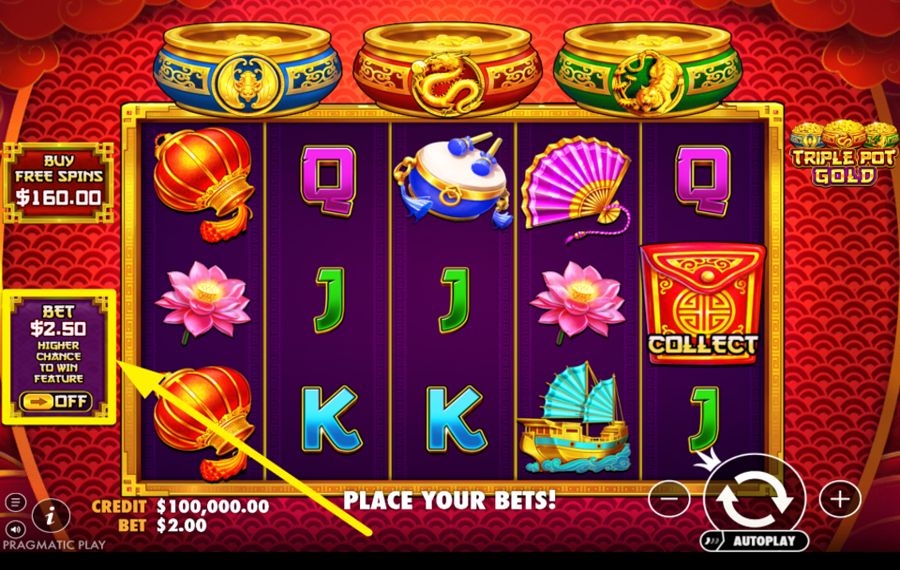 Triple Pot Gold ERHÖHEN SIE IHRE GEWINNCHANCEN.