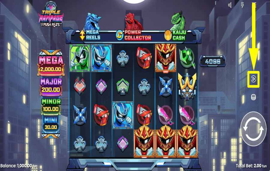 Triple Rampage WÄHLEN SIE AUTOPLAY.