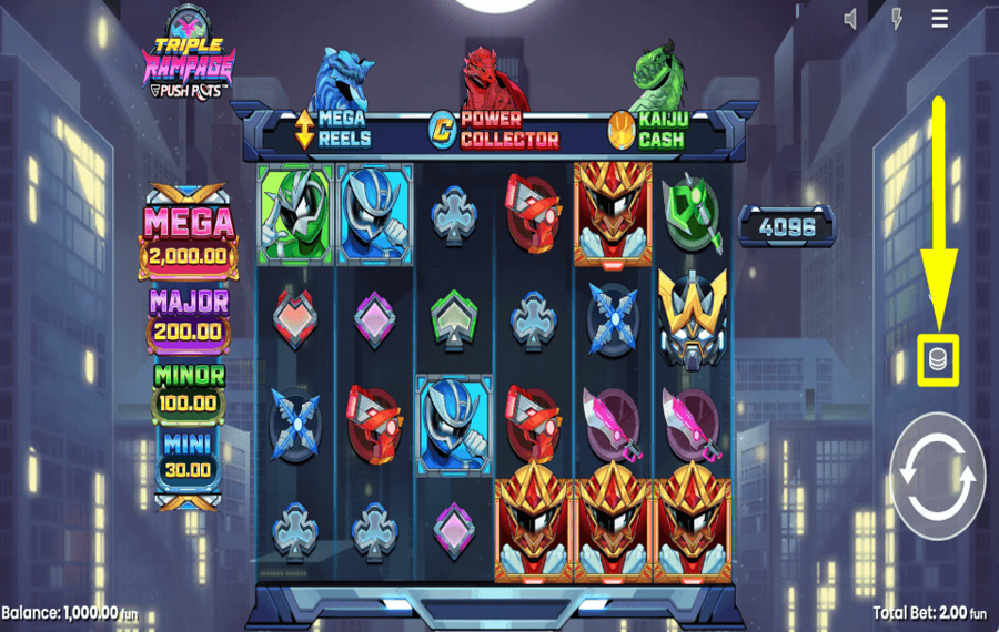 Triple Rampage WÄHLEN SIE IHREN EINSATZ.