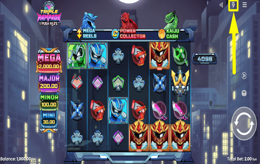 Triple Rampage ÄNDERN SIE DAS TEMPO.