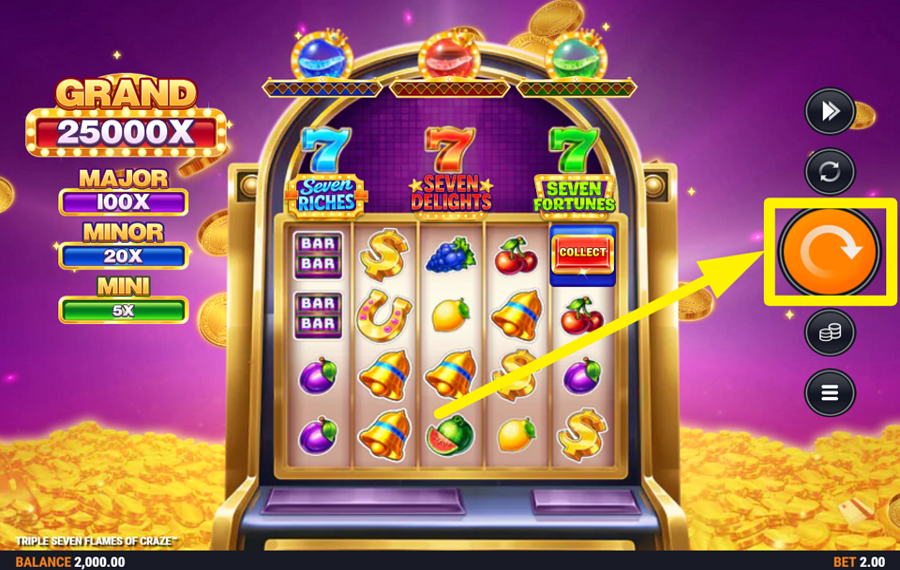 Triple Seven Flames of Craze PLAY THE GAME.