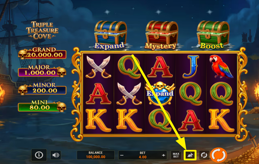 Triple Treasure Cove Hold and Win AUGMENTEZ LE TEMPO.