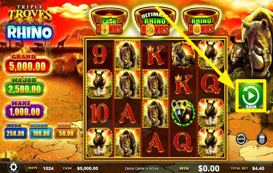 Triple Troves Rhino EMBARK ON YOUR GAME!